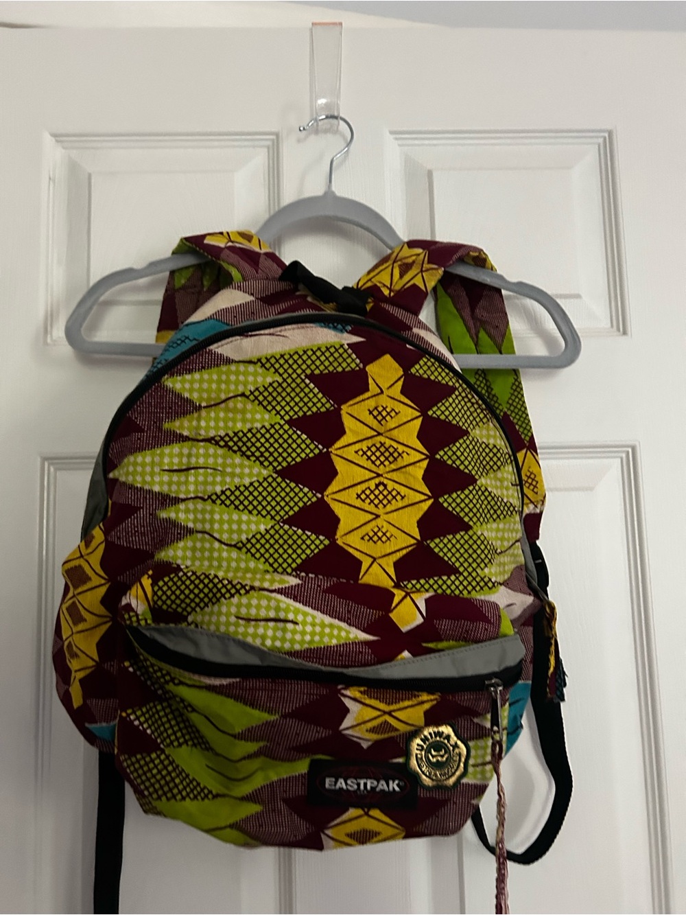 Eastpak wax print backpack